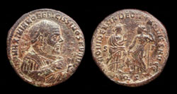 Maximian Hercules, Post abdication Follis, Antioch, Rare! Sold!